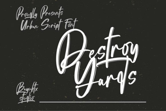 Destroy Yards Font for Creative Makers