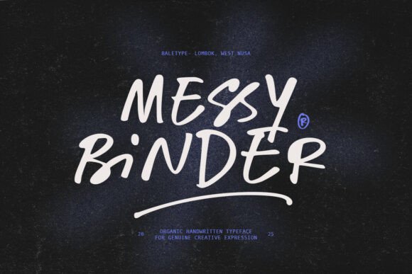 Messy Binder: A Natural Handwritten Font
