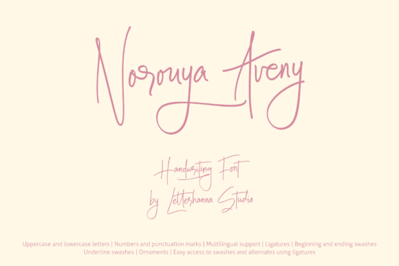 Norouya Aveny: A Script Font for Elegant Design