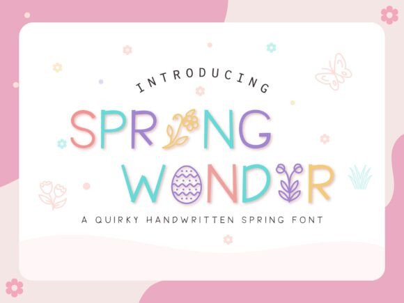 Spring Wonder Font for Creative Projects